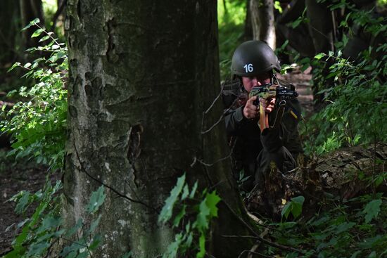 Reservists of Ukraine's National Guard hold drills