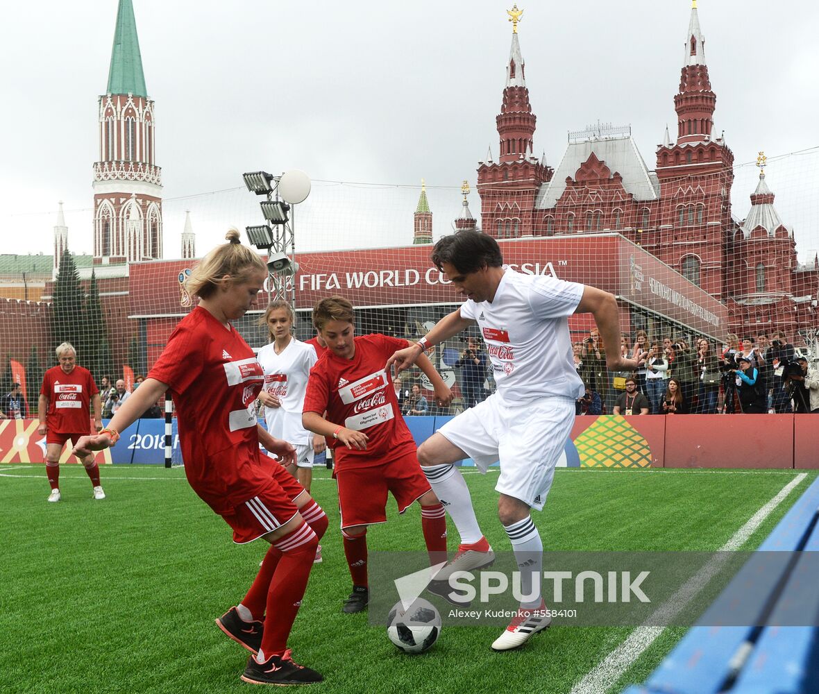 Unified all-star football match on Red Square