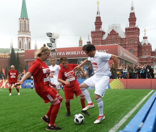 Unified all-star football match on Red Square