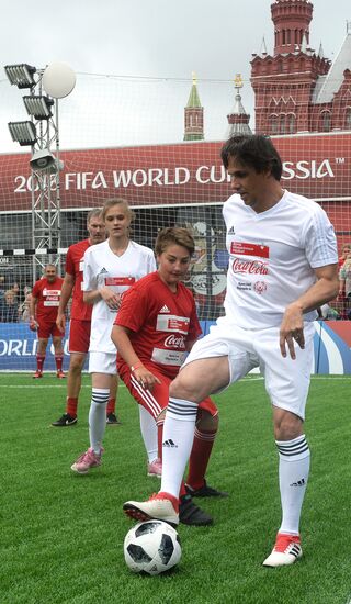 Unified all-star football match on Red Square