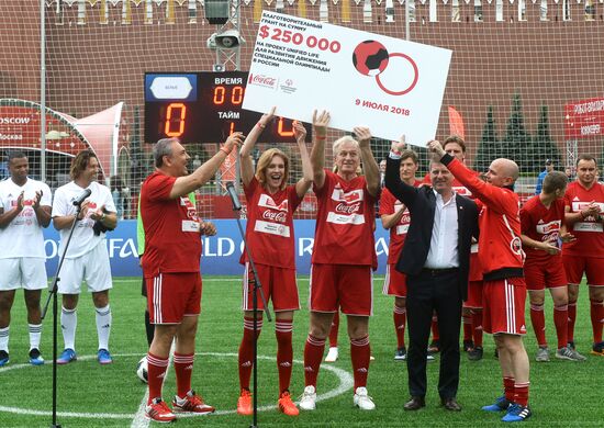 Unified all-star football match on Red Square