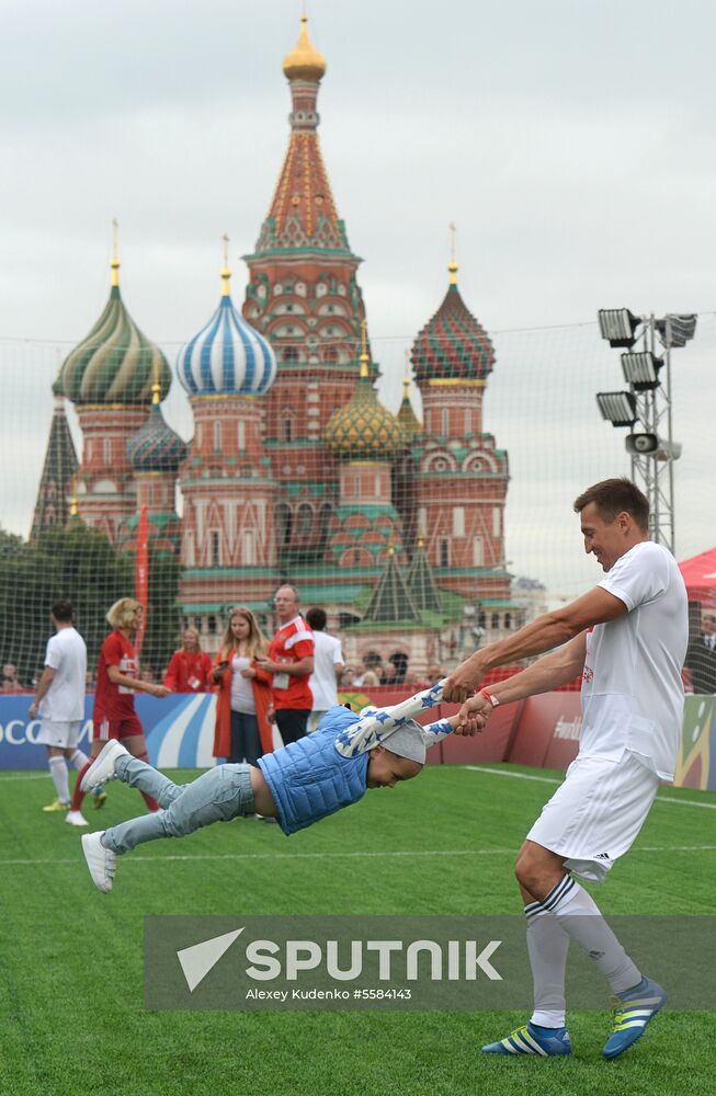 Unified all-star football match on Red Square