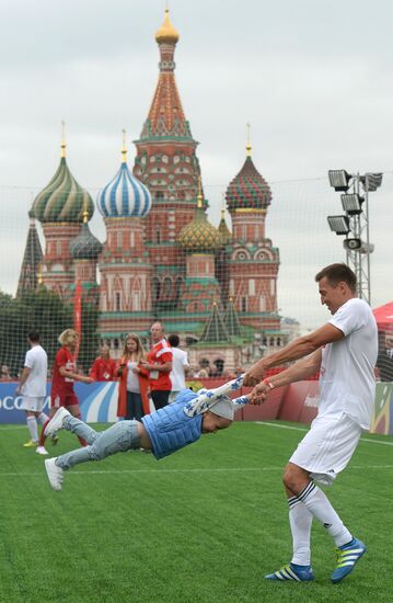 Unified all-star football match on Red Square