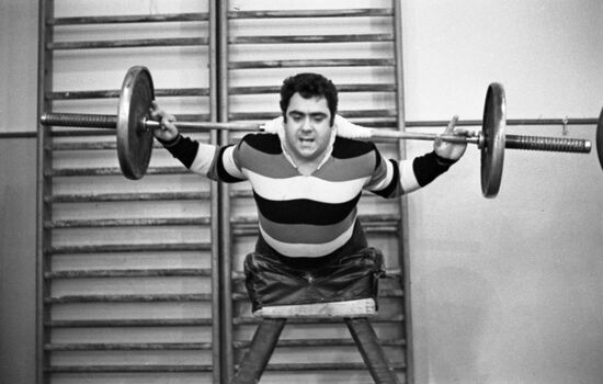 Soviet weightlifter Vasily Alekseyev