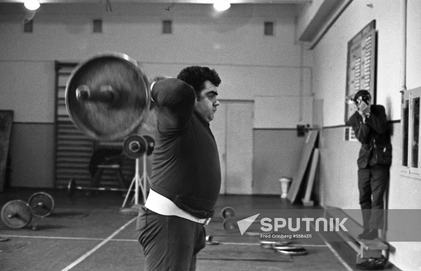 Soviet weightlifter Vasily Alekseyev