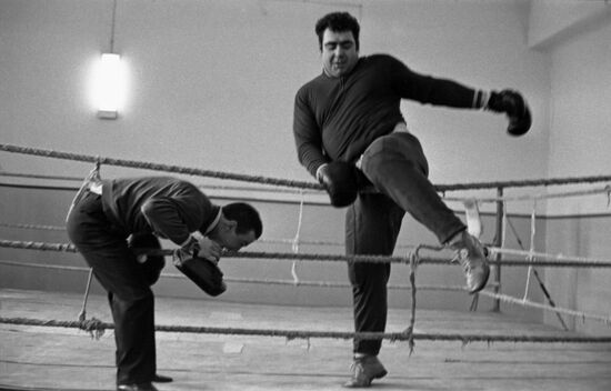 Soviet weightlifter Vasily Alekseyev