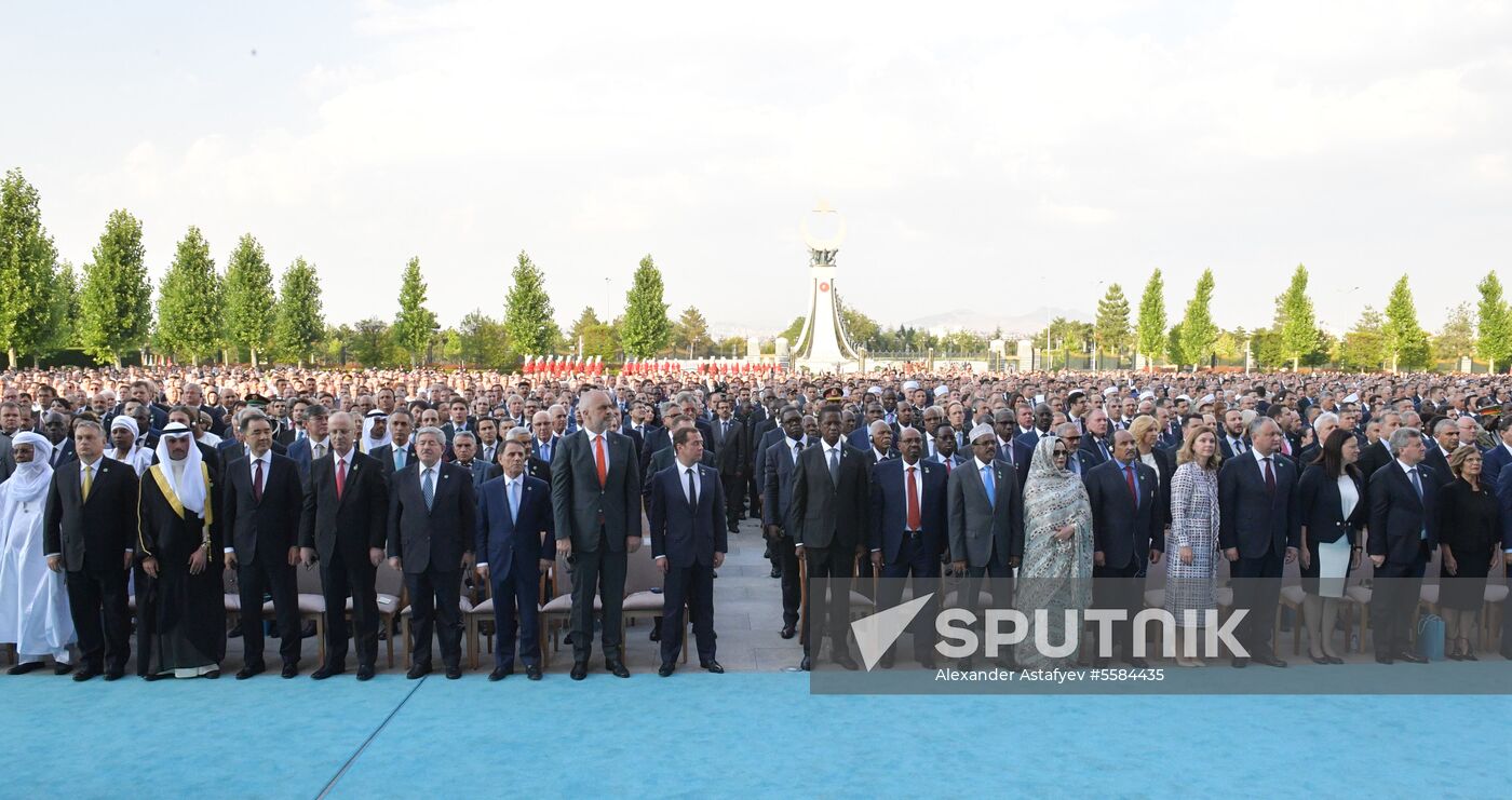 Prime Minister Dmitry Medvedev visits Turkey to take part in Recep Erdogan's inauguration