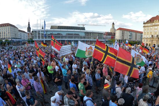 PEGIDA supporters' rally in Dresden