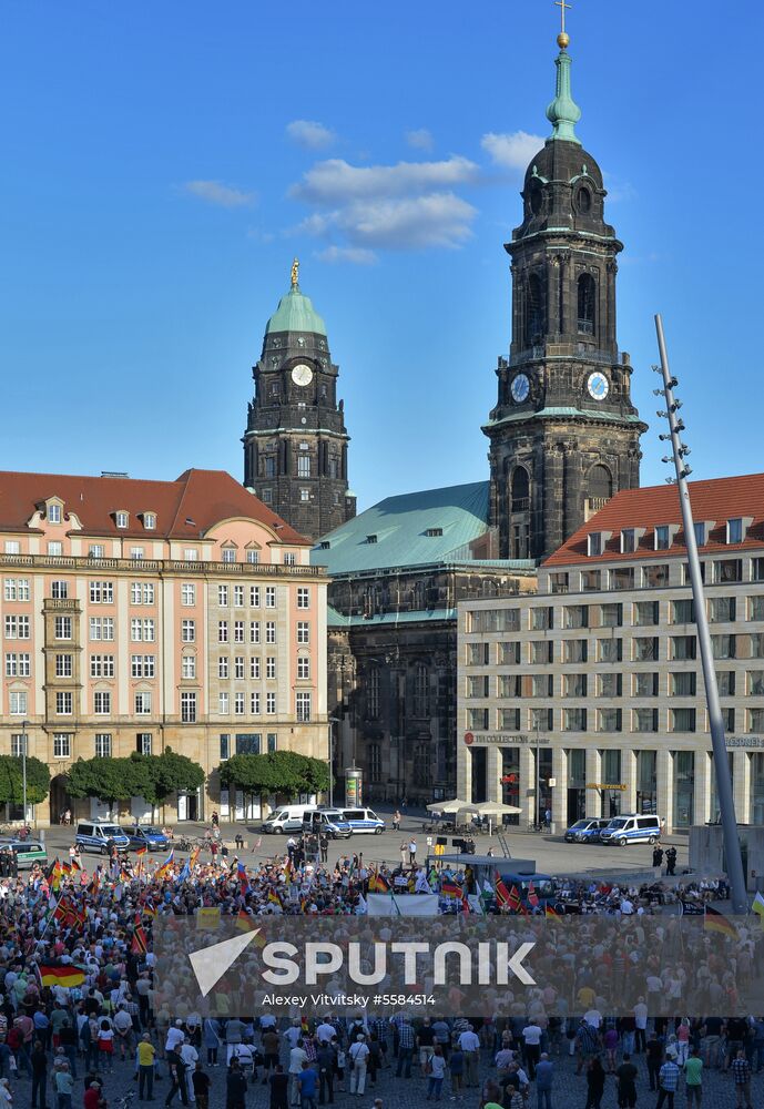 PEGIDA supporters' rally in Dresden