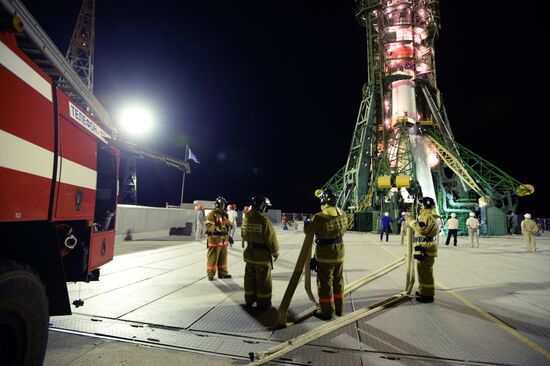 Launch of Soyuz-2.1A booster rocket with Progress-MS-09 transport vehicle from Baikonur