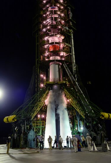 Launch of Soyuz-2.1A booster rocket with Progress-MS-09 transport vehicle from Baikonur