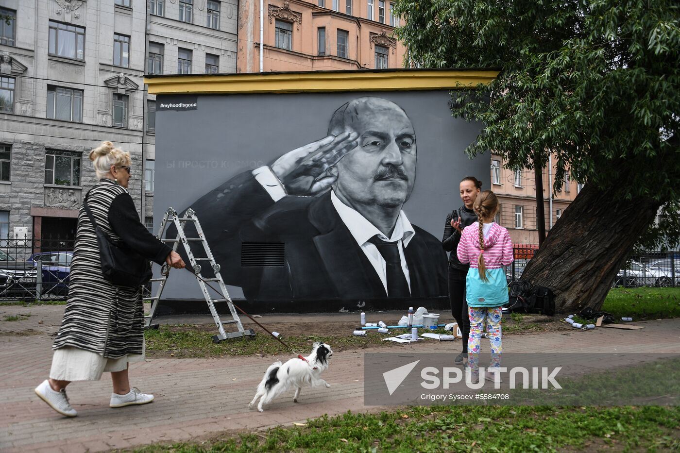 Cherchesov graffiti in St. Petersburg