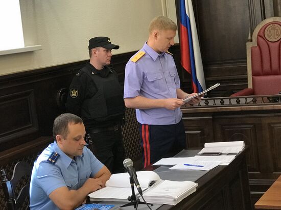 Bail hearing of firefighting group head Andrei Bursin charged as part of Zimnyaya Vishnya shopping center fire case