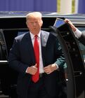 US President Donald Trump at the NATO summit of heads of state and heads of government opens at the new NATO headquarters in Brussels. Location: Belgium, Brussels. Author: Alexey Vitvitsky/Sputnik. NATO Summit in Brussels. Day one