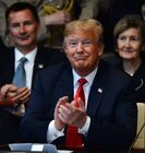 US President Donald Trump at the NATO summit of heads of state and government at the new NATO headquarters, Brussels. Location: Belgium, Brussels. Author: Alexey Vitvitsky/Sputnik. NATO Summit in Brussels. Day one