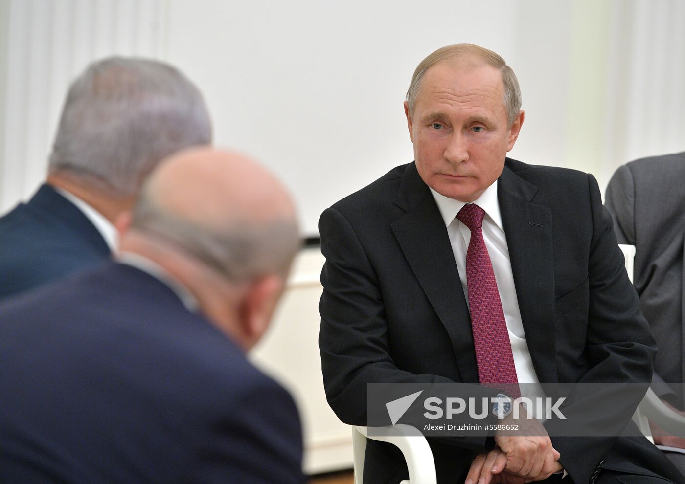 Russian President Vladimir Putin meets with Israeli Prime Minister Benjamin Netanyahu