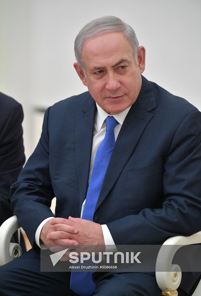 Russian President Vladimir Putin meets with Israeli Prime Minister Benjamin Netanyahu