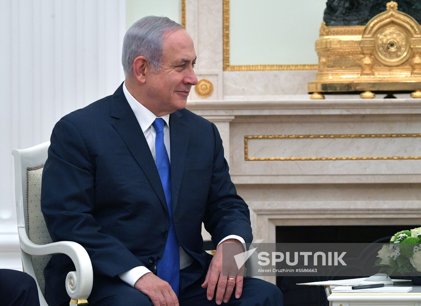 Russian President Vladimir Putin meets with Israeli Prime Minister Benjamin Netanyahu