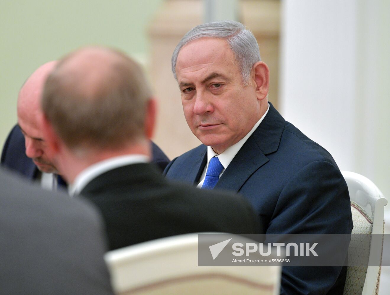 Russian President Vladimir Putin meets with Israeli Prime Minister Benjamin Netanyahu