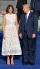 US President Donald Trump and US First Lady Melania Trump at the NATO summit of heads of state and government in Brussels. Location: Belgium, Brussels. Author: Alexey Vitvitsky/Sputnik. NATO Summit in Brussels. Day one