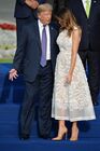 US President Donald Trump and US First Lady Melania Trump at the NATO summit of heads of state and government in Brussels. Location: Belgium, Brussels. Author: Alexey Vitvitsky/Sputnik. NATO Summit in Brussels. Day one