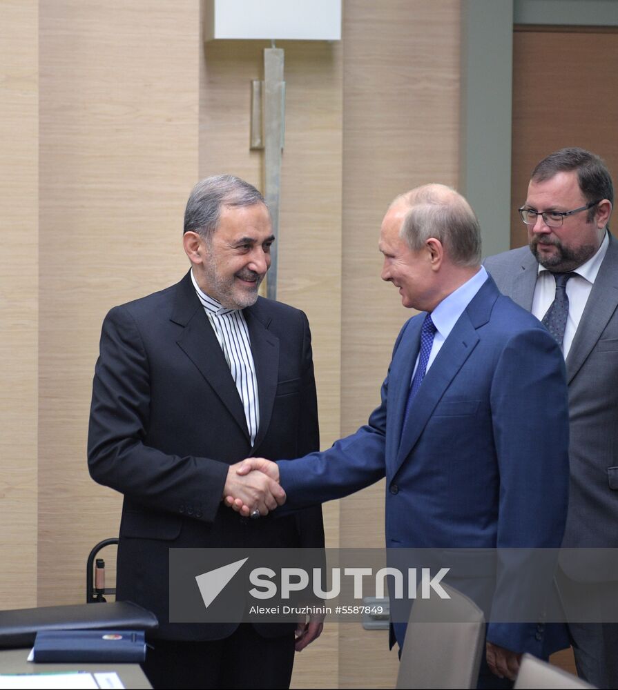 President Vladimir Putin meets with Senior Advisor to Iran Supreme Leader Ali Akbar Velayati