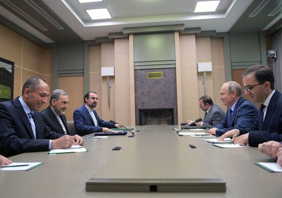 President Vladimir Putin meets with Senior Advisor to Iran Supreme Leader Ali Akbar Velayati