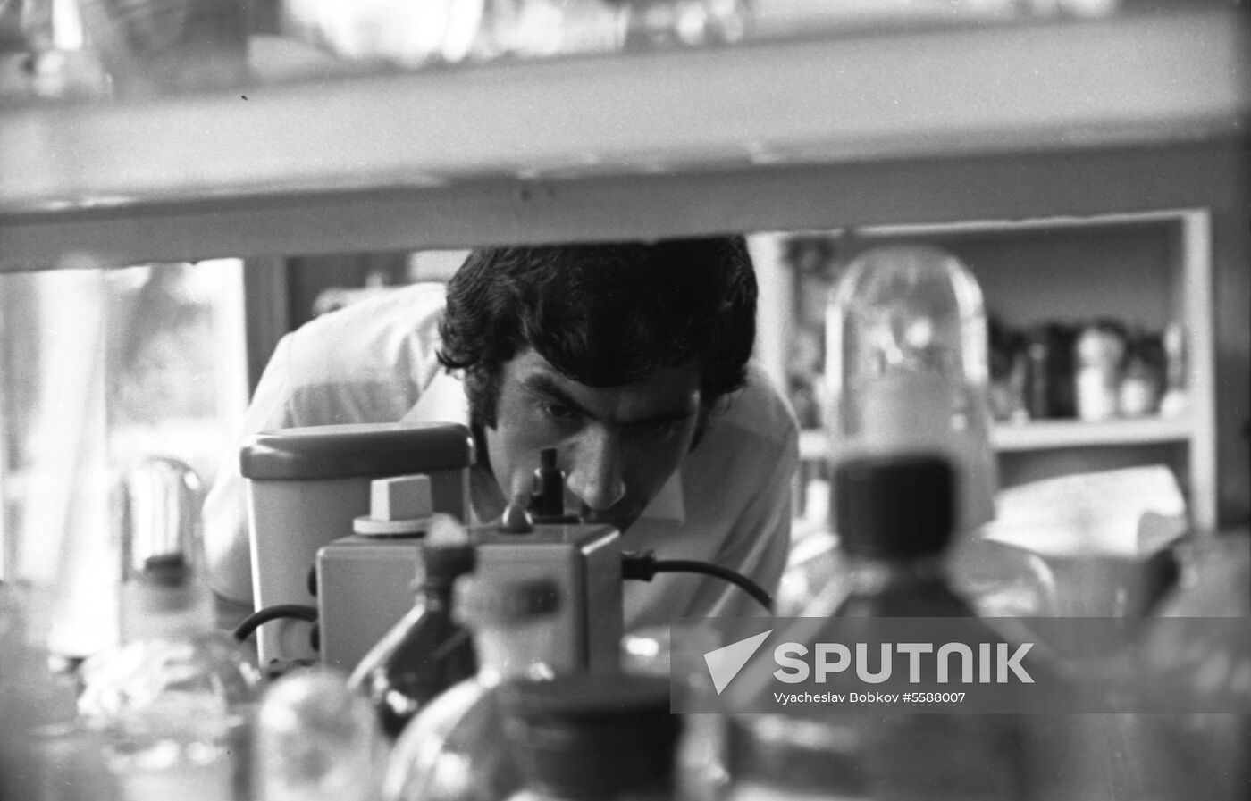 At a laboratory in Dushanbe