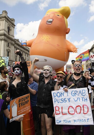 Protest against Donald Trump in London