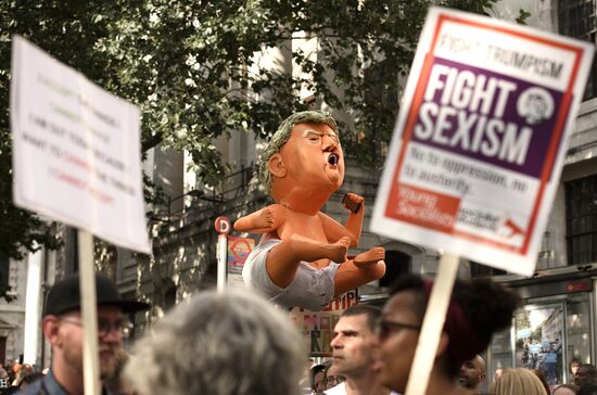 Protest against Donald Trump in London