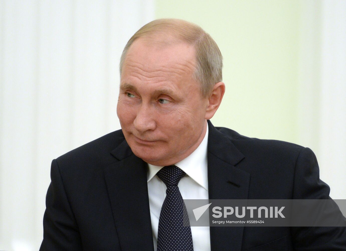 President Vladimir Putin meets with Palestinian President Mahmoud Abbas