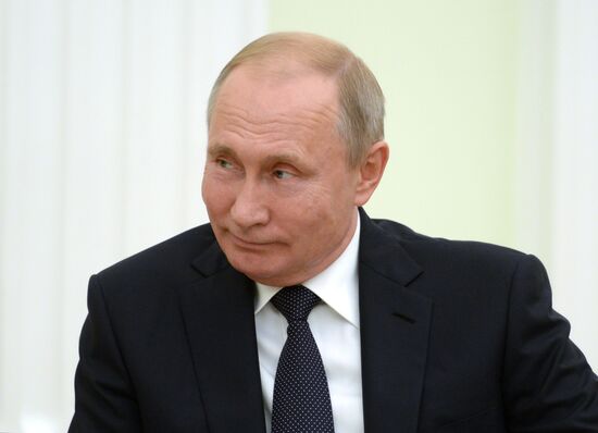 President Vladimir Putin meets with Palestinian President Mahmoud Abbas