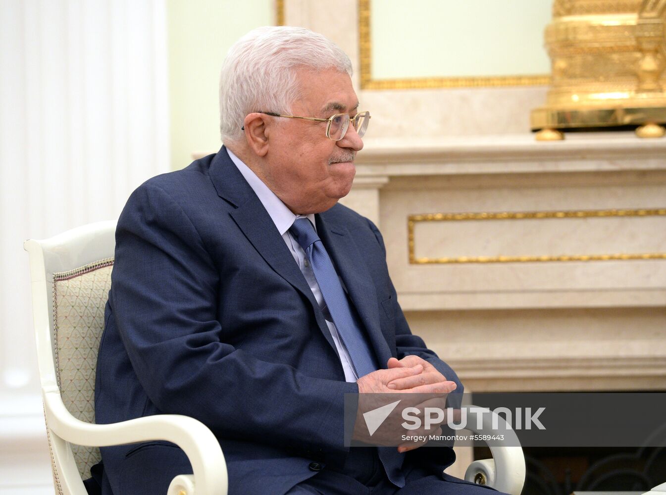 President Vladimir Putin meets with Palestinian President Mahmoud Abbas