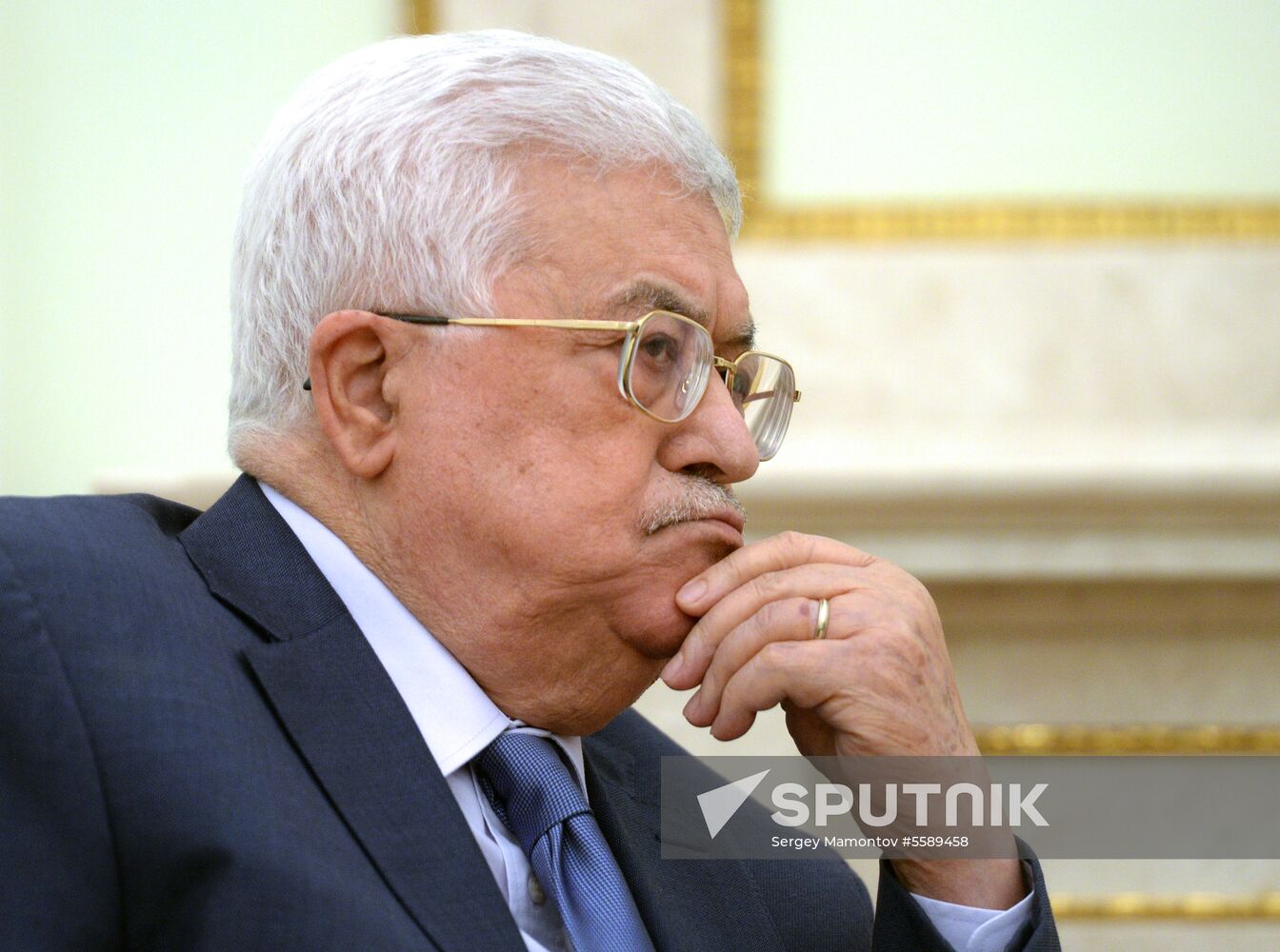 President Vladimir Putin meets with Palestinian President Mahmoud Abbas