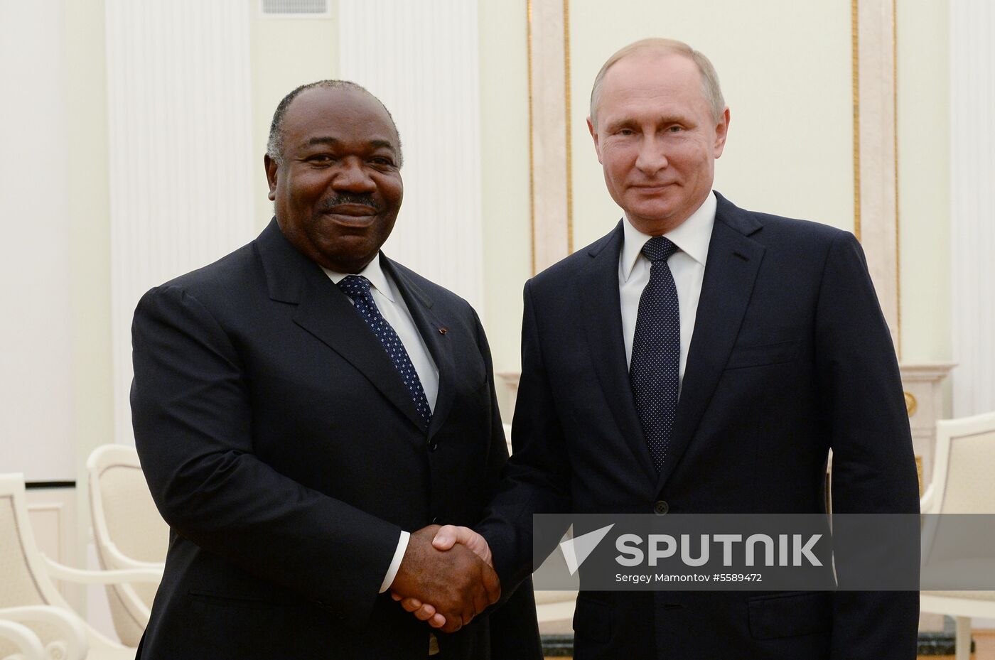 President Vladimir Putin meets with President of Gabon Ali Ben Bongo Ondimba