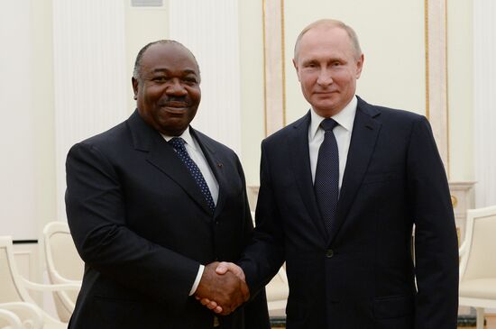 President Vladimir Putin meets with President of Gabon Ali Ben Bongo Ondimba