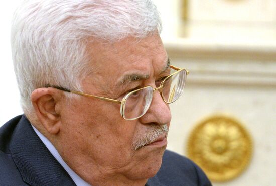 President Vladimir Putin meets with Palestinian President Mahmoud Abbas