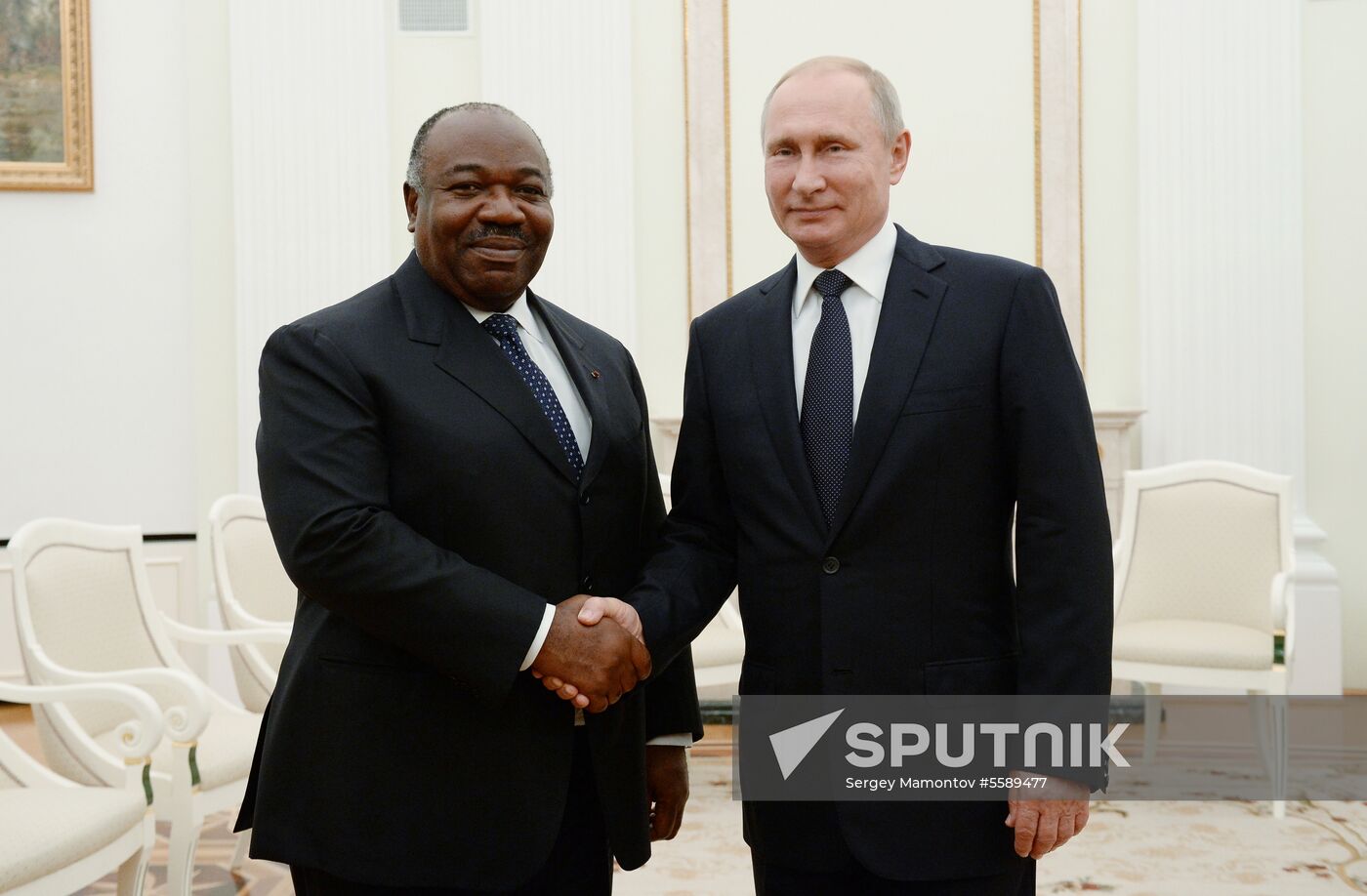 President Vladimir Putin meets with President of Gabon Ali Ben Bongo Ondimba