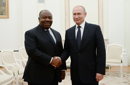 President Vladimir Putin meets with President of Gabon Ali Ben Bongo Ondimba