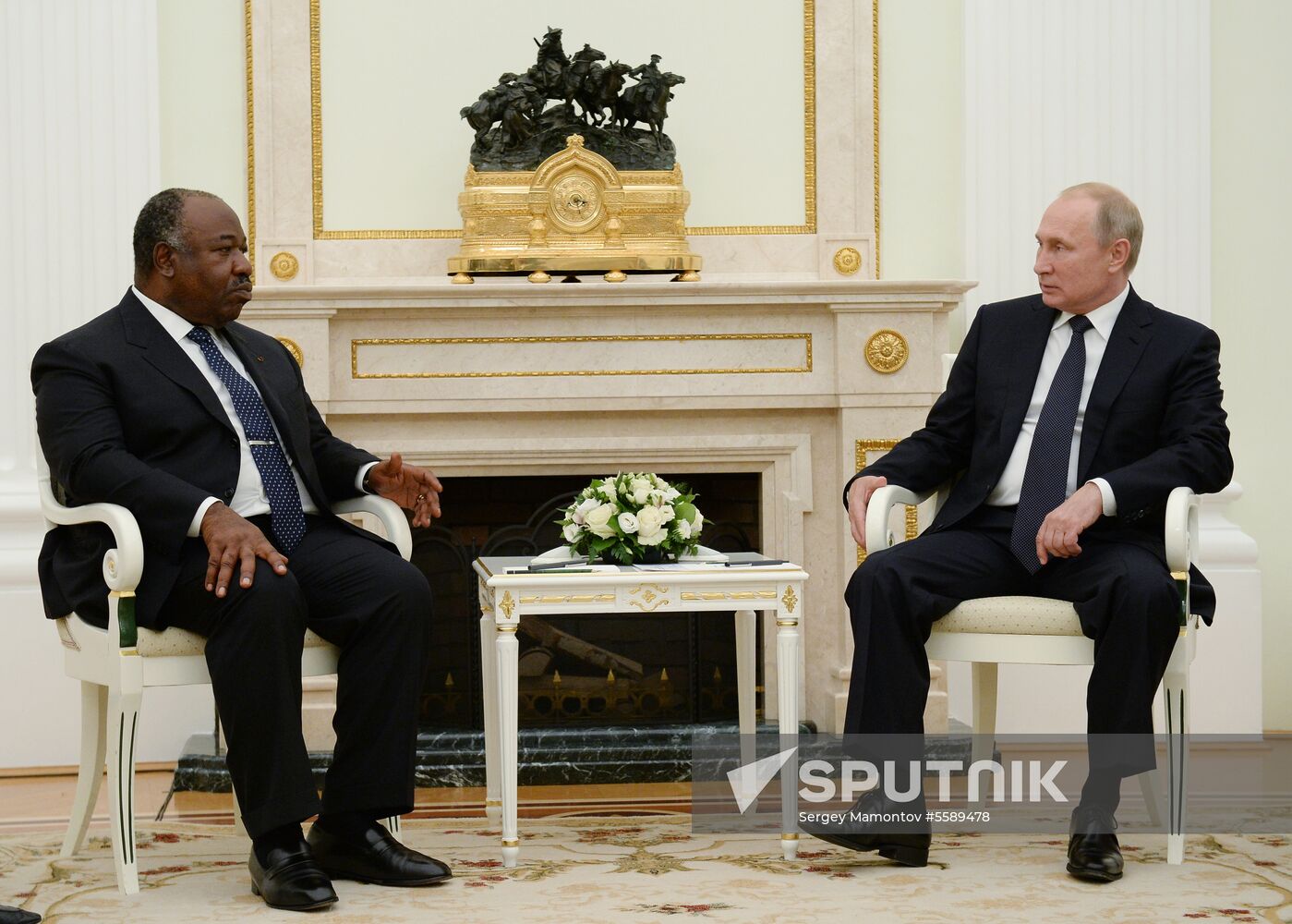 President Vladimir Putin meets with President of Gabon Ali Ben Bongo Ondimba