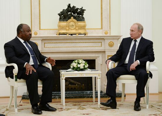 President Vladimir Putin meets with President of Gabon Ali Ben Bongo Ondimba