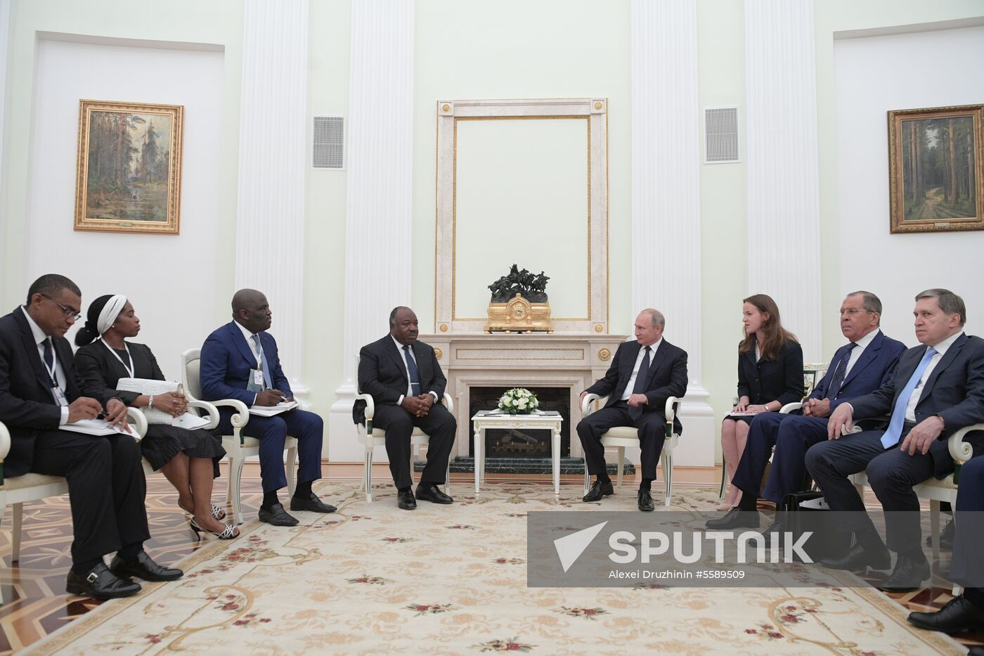 President Vladimir Putin meets with President of Gabon Ali Ben Bongo Ondimba