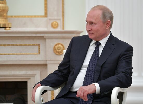 President Vladimir Putin meets with President of Gabon Ali Ben Bongo Ondimba