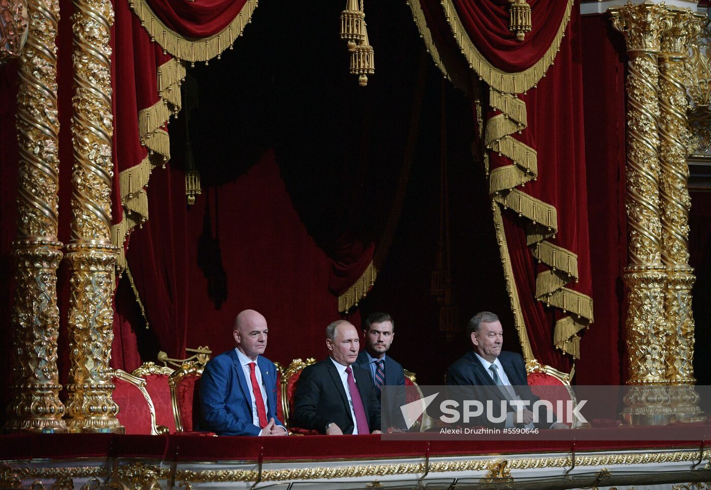 President Vladimir Putin visits gala concert of world opera stars in Bolshoi Theater