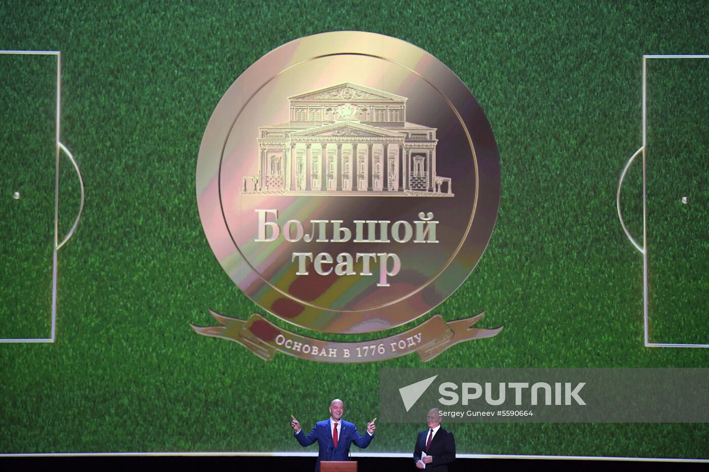 President Vladimir Putin visits gala concert of world opera stars in Bolshoi Theater