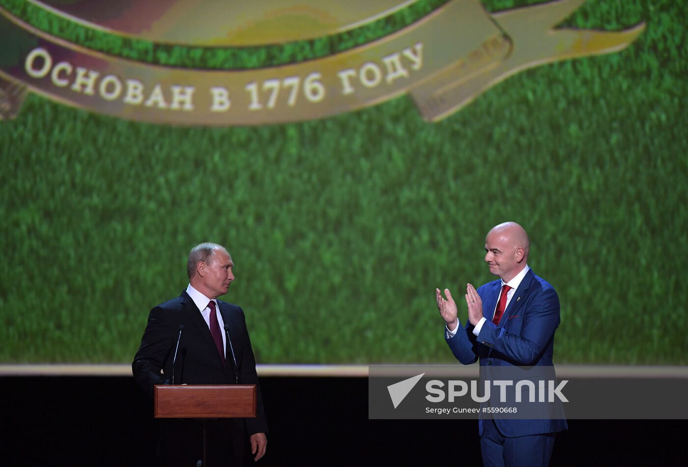 President Vladimir Putin visits gala concert of world opera stars in Bolshoi Theater