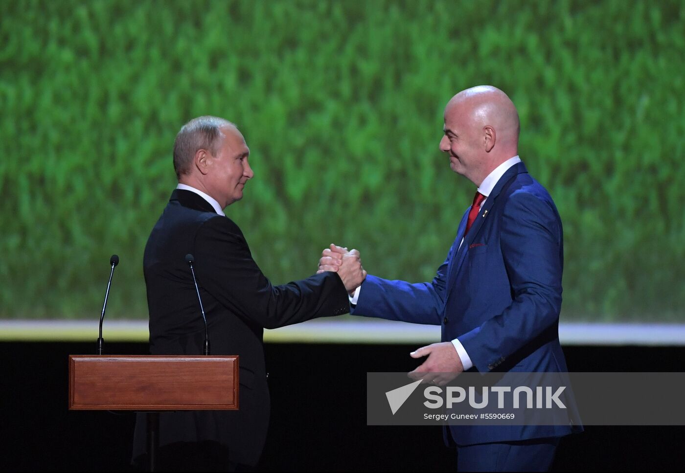 President Vladimir Putin visits gala concert of world opera stars in Bolshoi Theater