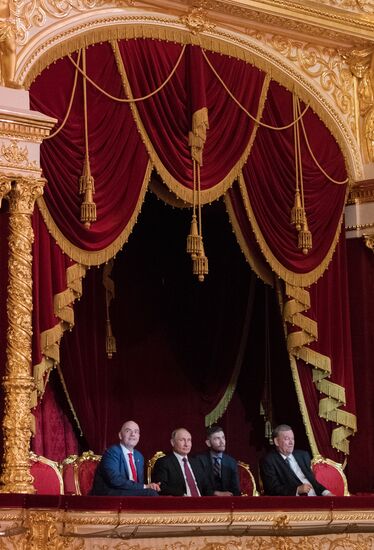 President Vladimir Putin visits gala concert of world opera stars in Bolshoi Theater