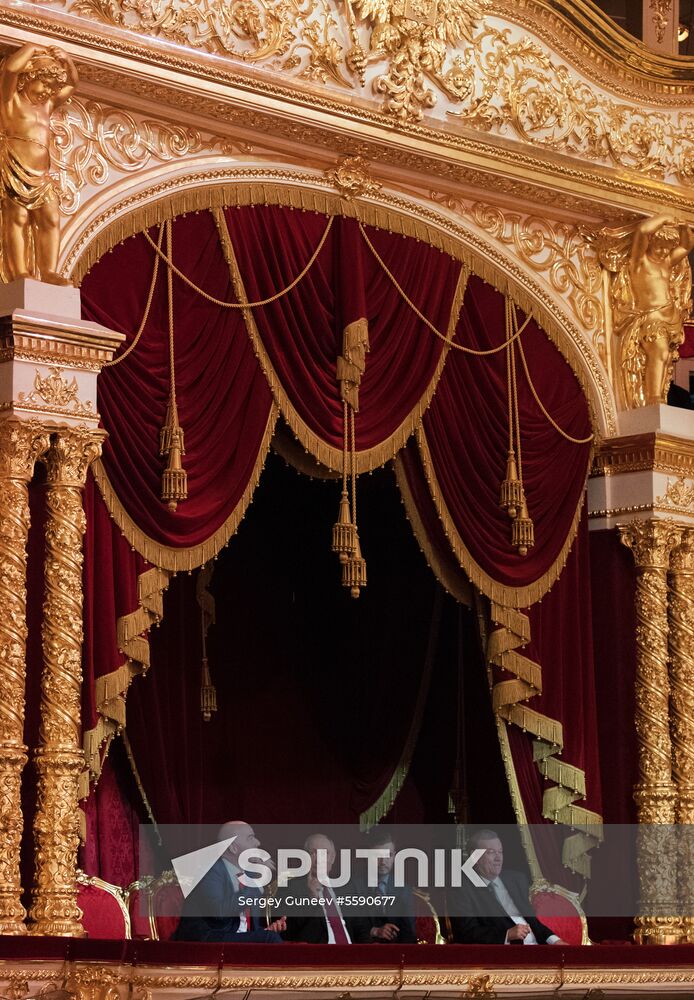 President Vladimir Putin visits gala concert of world opera stars in Bolshoi Theater