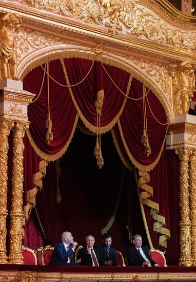 President Vladimir Putin visits gala concert of world opera stars in Bolshoi Theater